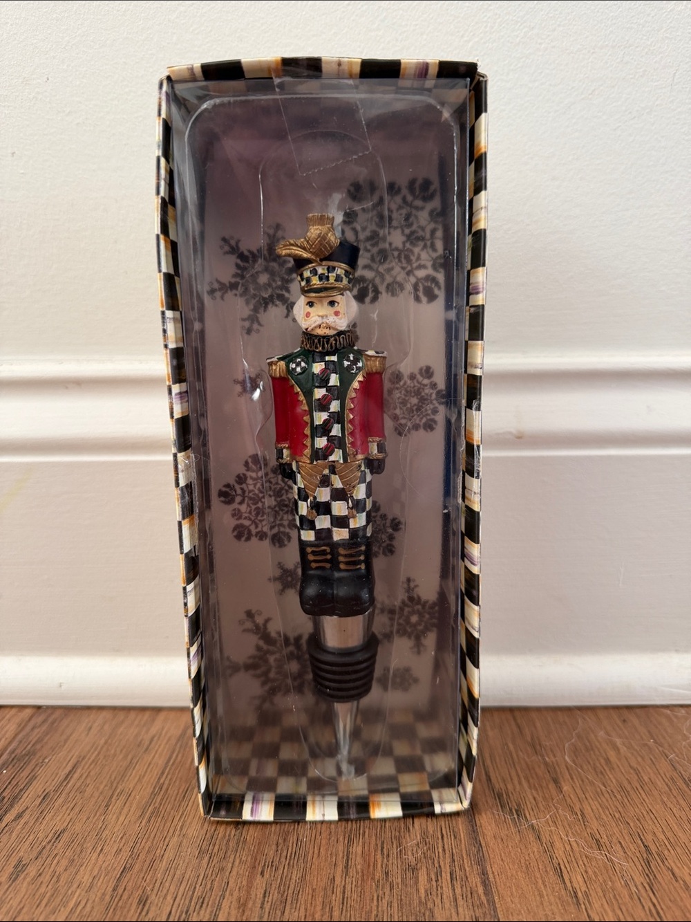 MacKenzie-Childs Highland Teatime Nutcracker Bottle Stopper